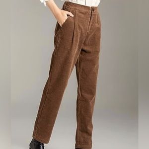 Casual Chic Brown Corduroy Pants